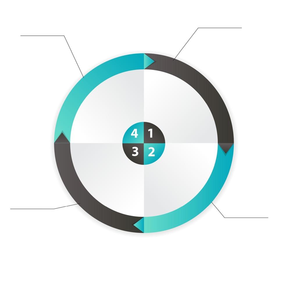 concept de bannières circulaires colorées avec des flèches pour différents b vecteur