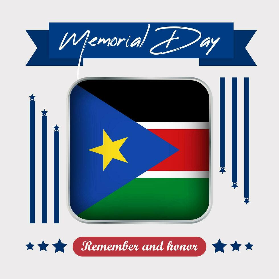 Sud Soudan Mémorial journée vecteur illustration