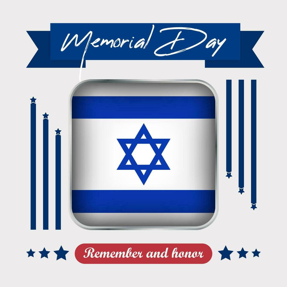 Israël Mémorial journée vecteur illustration