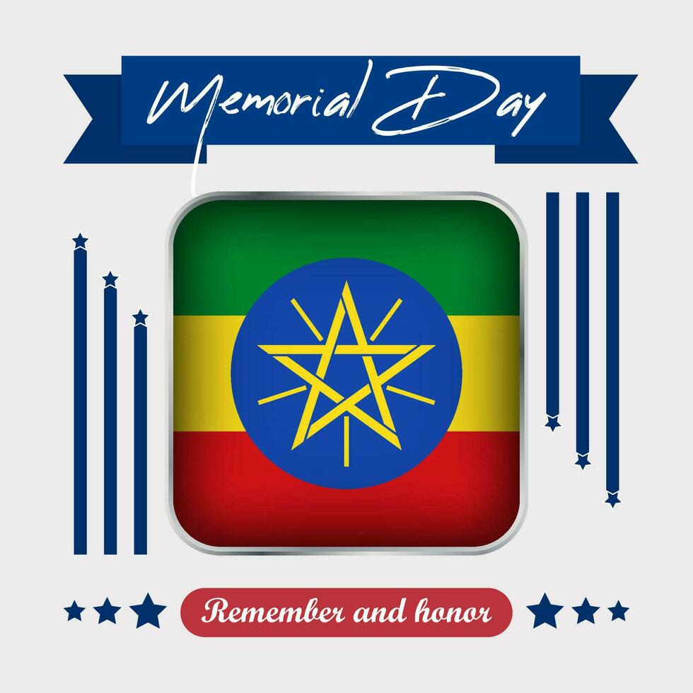 Ethiopie Mémorial journée vecteur illustration