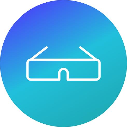 Icône de vecteur de lunettes 3d