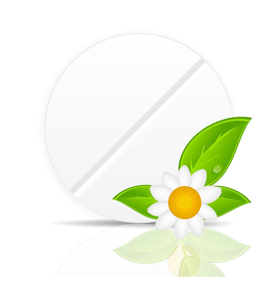 pilule à base de plantes icon.environment background vector illustration