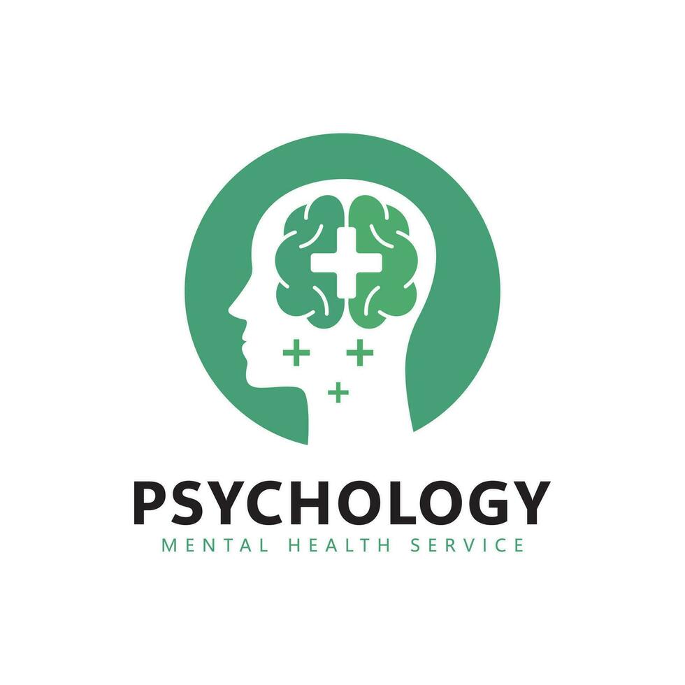 mental santé. esprit thérapie psychologie logo conception vecteur