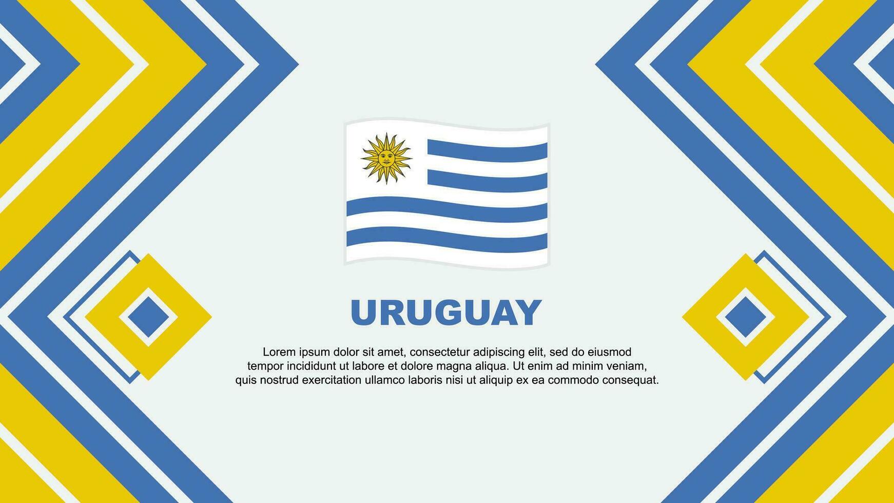 Uruguay drapeau abstrait Contexte conception modèle. Uruguay indépendance journée bannière fond d'écran vecteur illustration. Uruguay conception