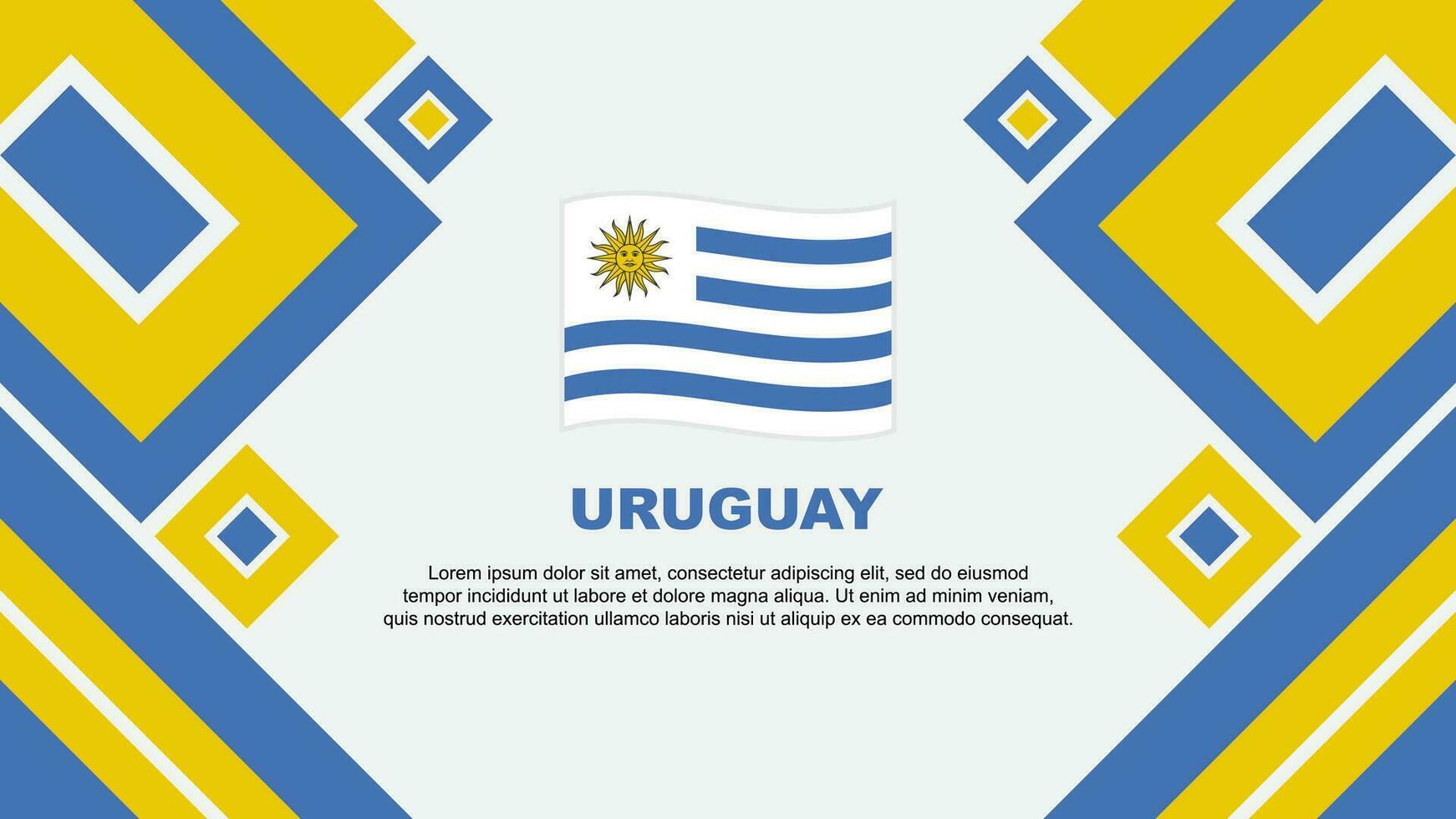 Uruguay drapeau abstrait Contexte conception modèle. Uruguay indépendance journée bannière fond d'écran vecteur illustration. Uruguay dessin animé