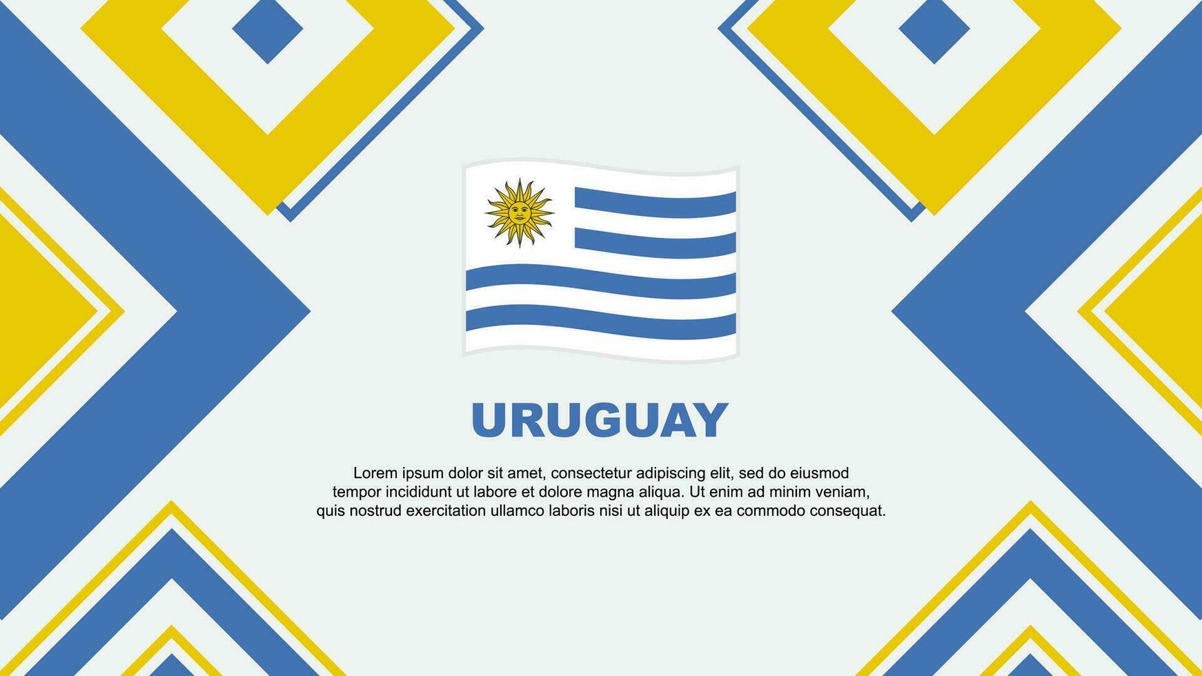 Uruguay drapeau abstrait Contexte conception modèle. Uruguay indépendance journée bannière fond d'écran vecteur illustration. Uruguay indépendance journée