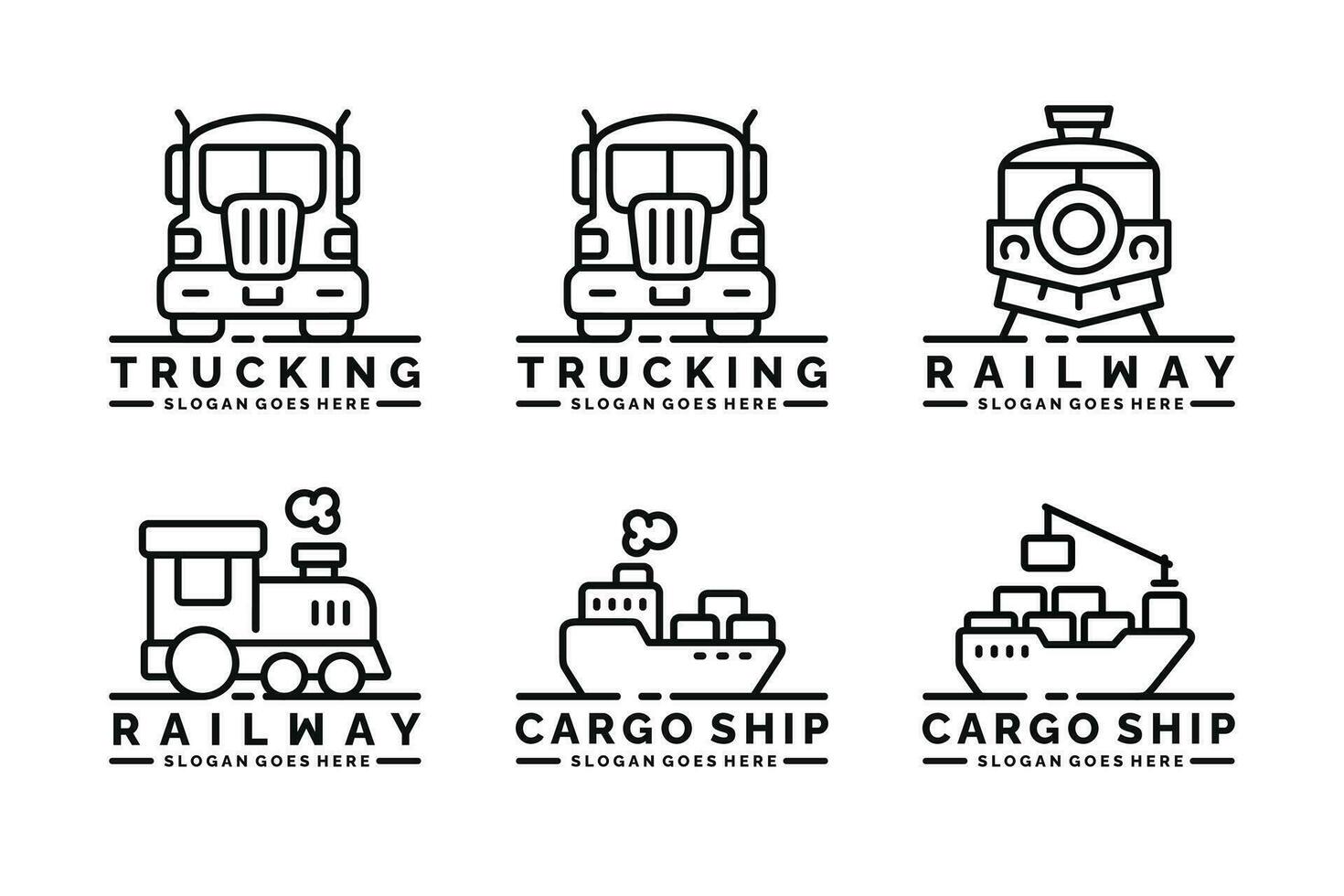 transport logo ensemble conception vecteur illustration