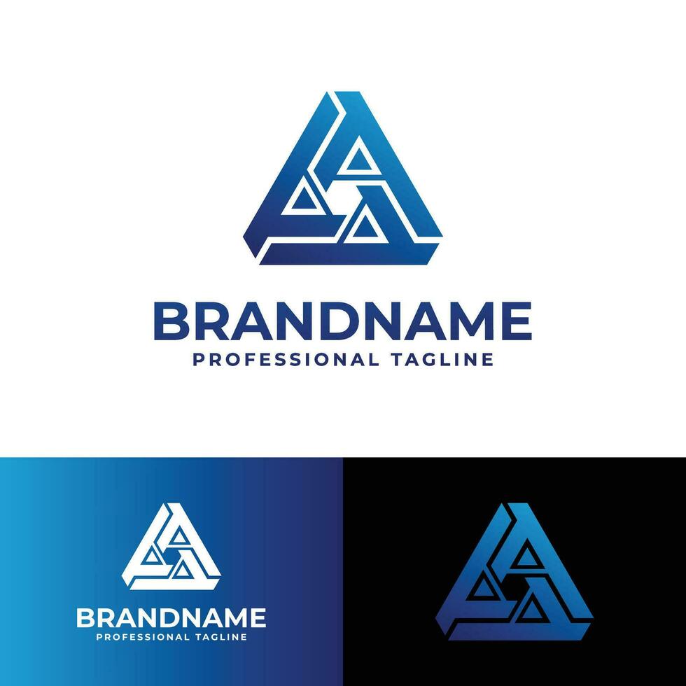 lettre une Triangle logo, adapté pour tout affaires en relation à Triangle avec une initial. vecteur