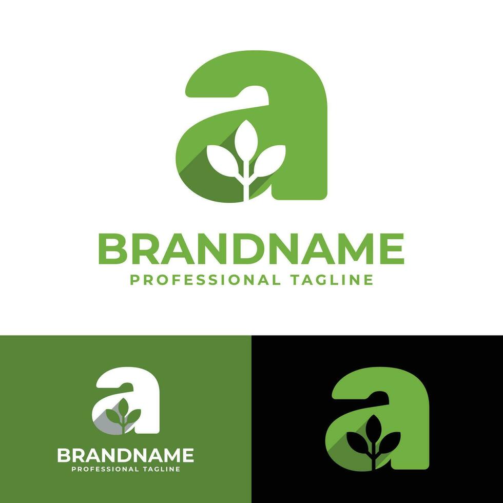 lettre une la nature logo, adapté pour tout affaires en relation à la nature avec une initial. vecteur