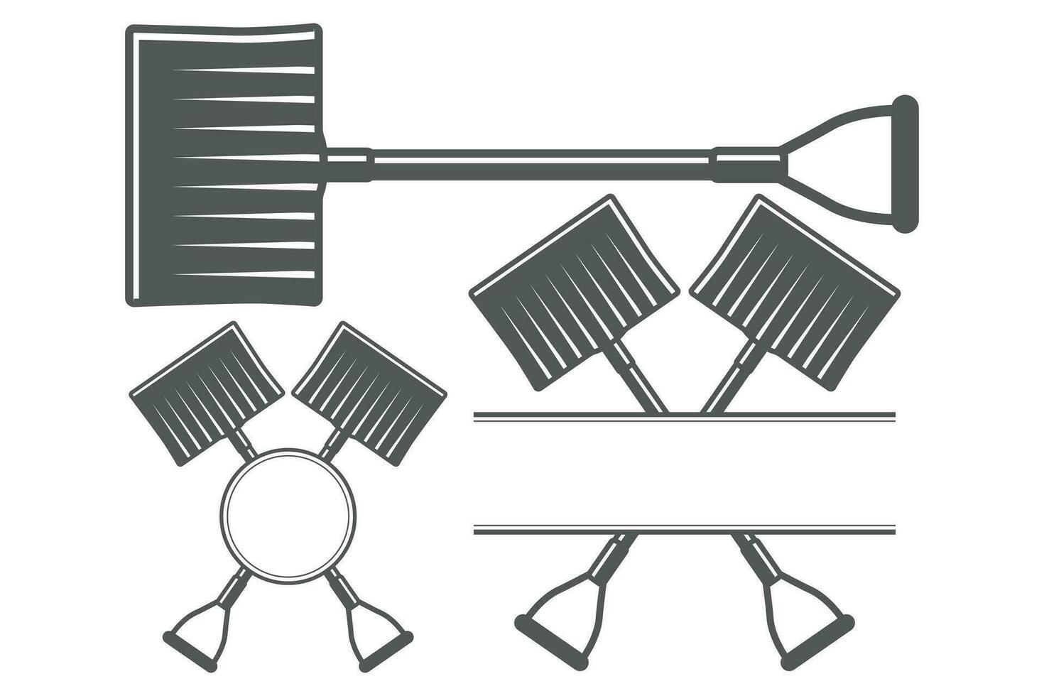 pelle vecteur monogramme, pelle silhouette monogramme, ouvrier éléments, la main d'oeuvre équipement, construction outils monogramme, clipart, jardin outil monogramme, pelle