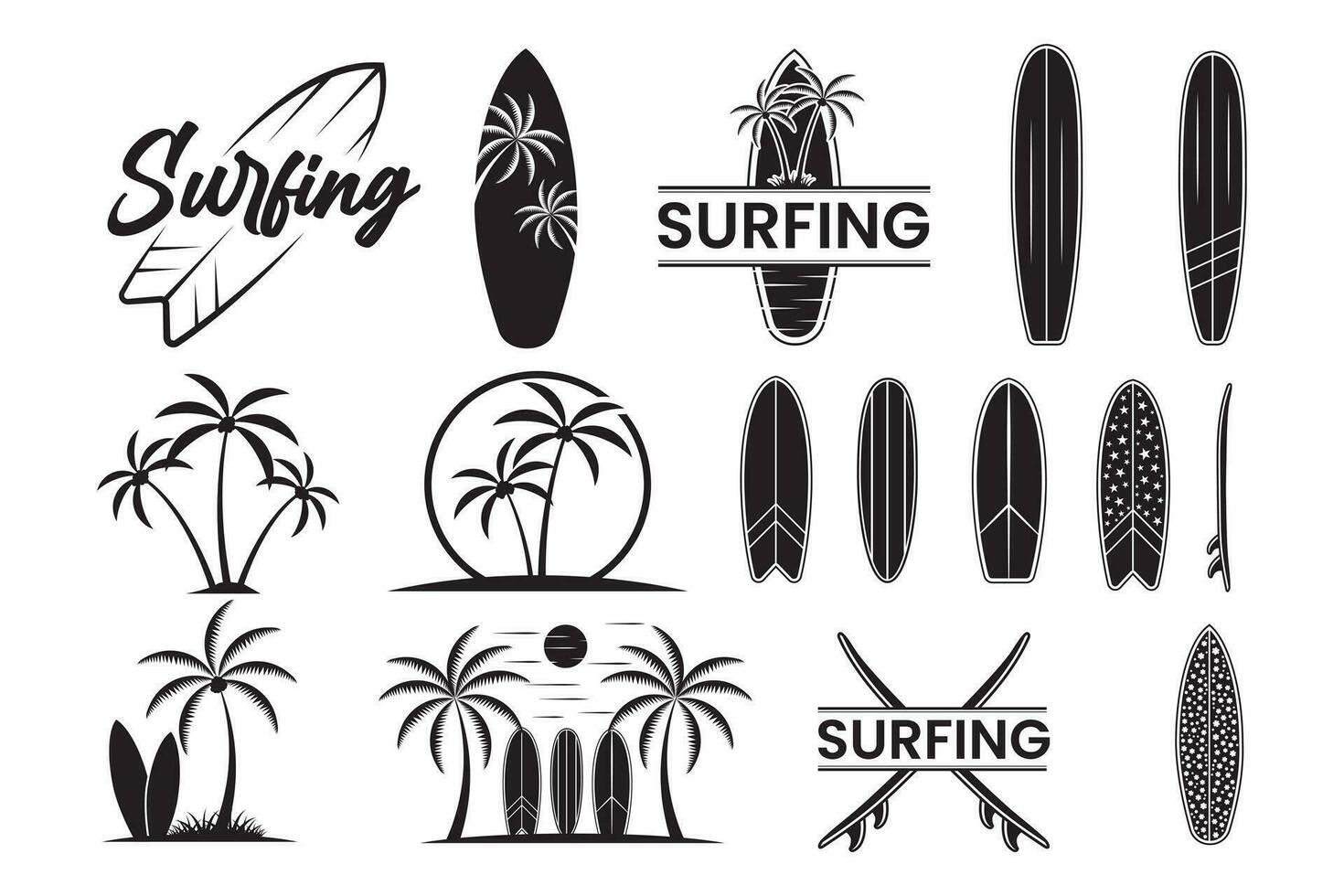 surfant vecteur, le surf planche illustrations, planche de surf agrafe art, surfant, le surf conseil, surfant silhouette, silhouette, contour vecteur, été, été éléments, été vacances, flambée T-shirt vecteur