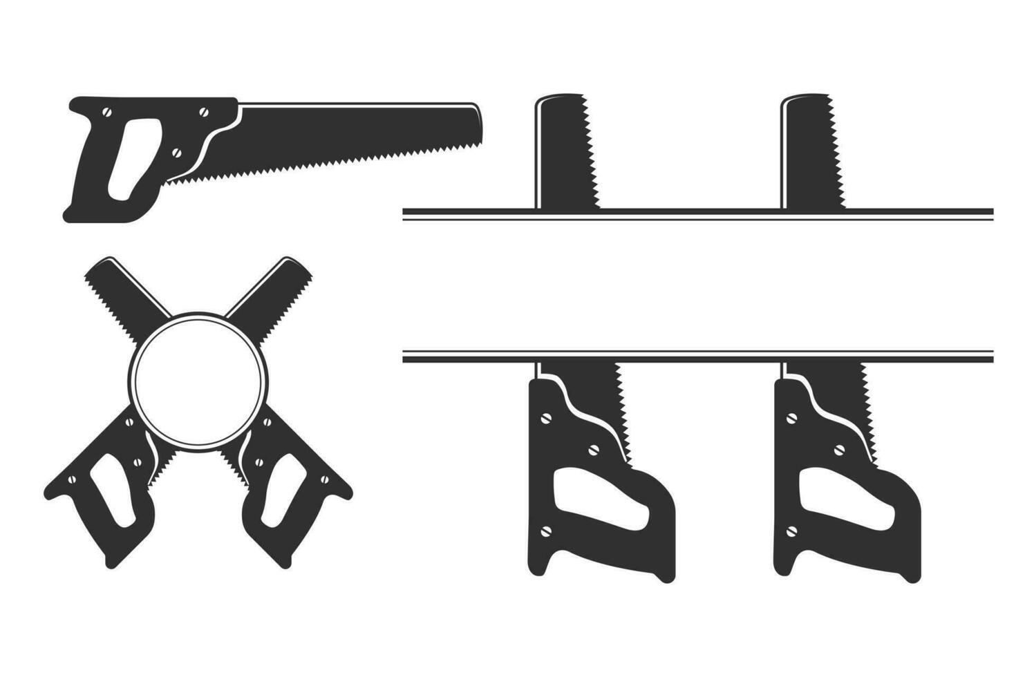 vu monogramme, vu silhouette monogramme, Matériel monogramme, Matériel silhouette, vu silhouette, ouvrier éléments, la main d'oeuvre équipement, réparation outils, forêt outils, bûcheron, bûcheron, Charpentier outil vecteur