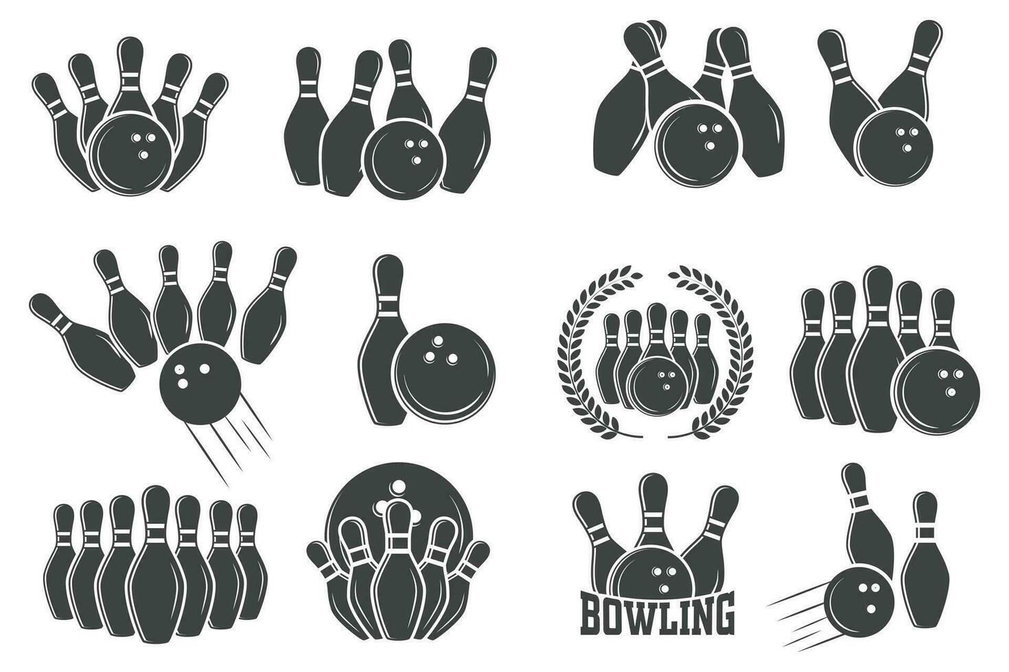 bowling vecteur empaqueter, bowling illustration empaqueter, des sports illustration, bowling empaqueter, vecteur, bowling silhouette empaqueter, silhouette, des sports silhouette, Jeu vecteur