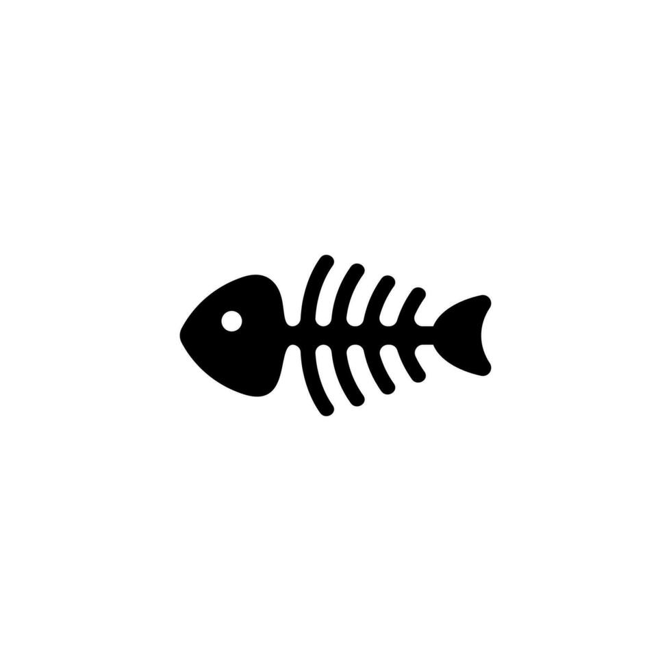 mort poisson icône illustration conception, poisson OS symbole vecteur