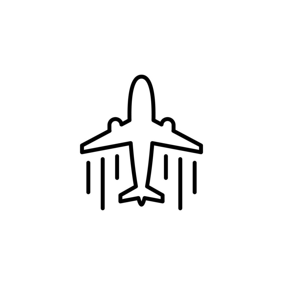 Facile plat avion icône illustration conception, silhouette avion symbole avec décrit style modèle vecteur