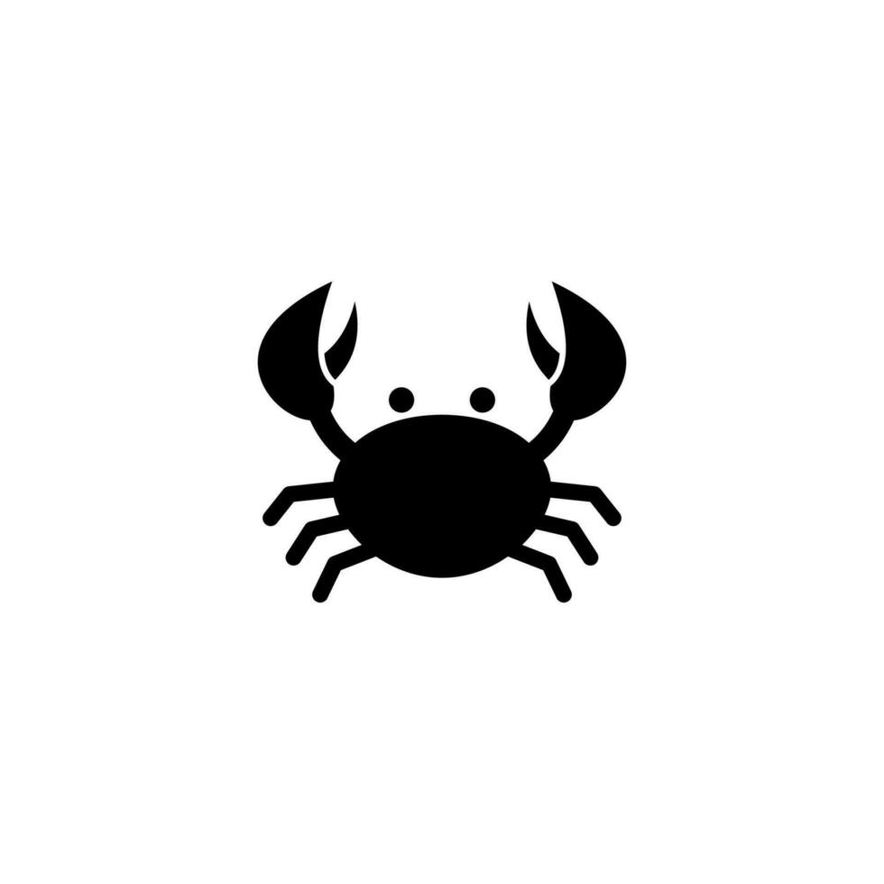 Facile Crabe icône illustration conception, Crabe silhouette symbole vecteur