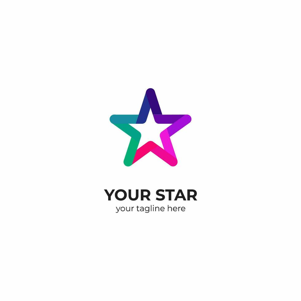 coloré étoile logo conception modèle vecteur, étoile logo inspiration vecteur