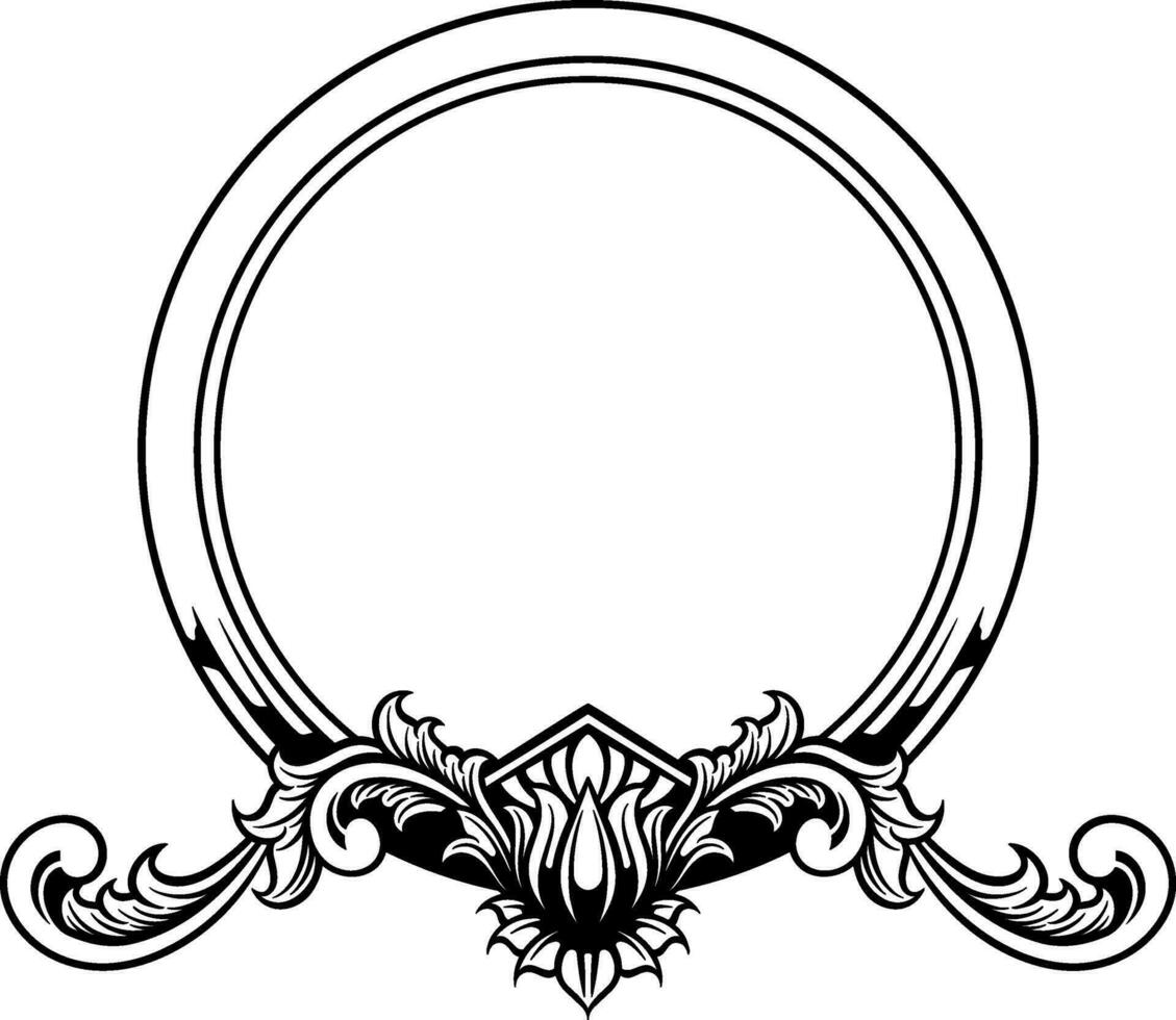 cercle ornement Cadre vecteur illustration