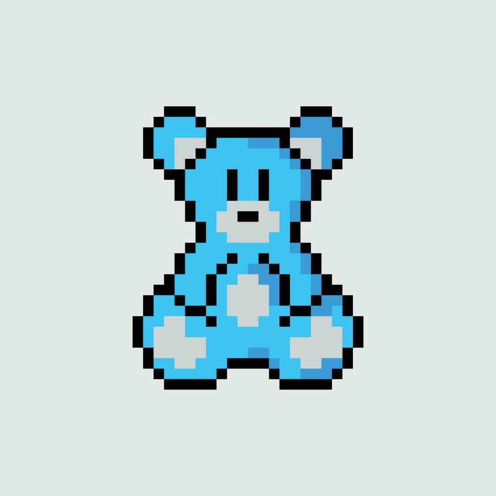 pixel art nounours ours pixel art vecteur illustration