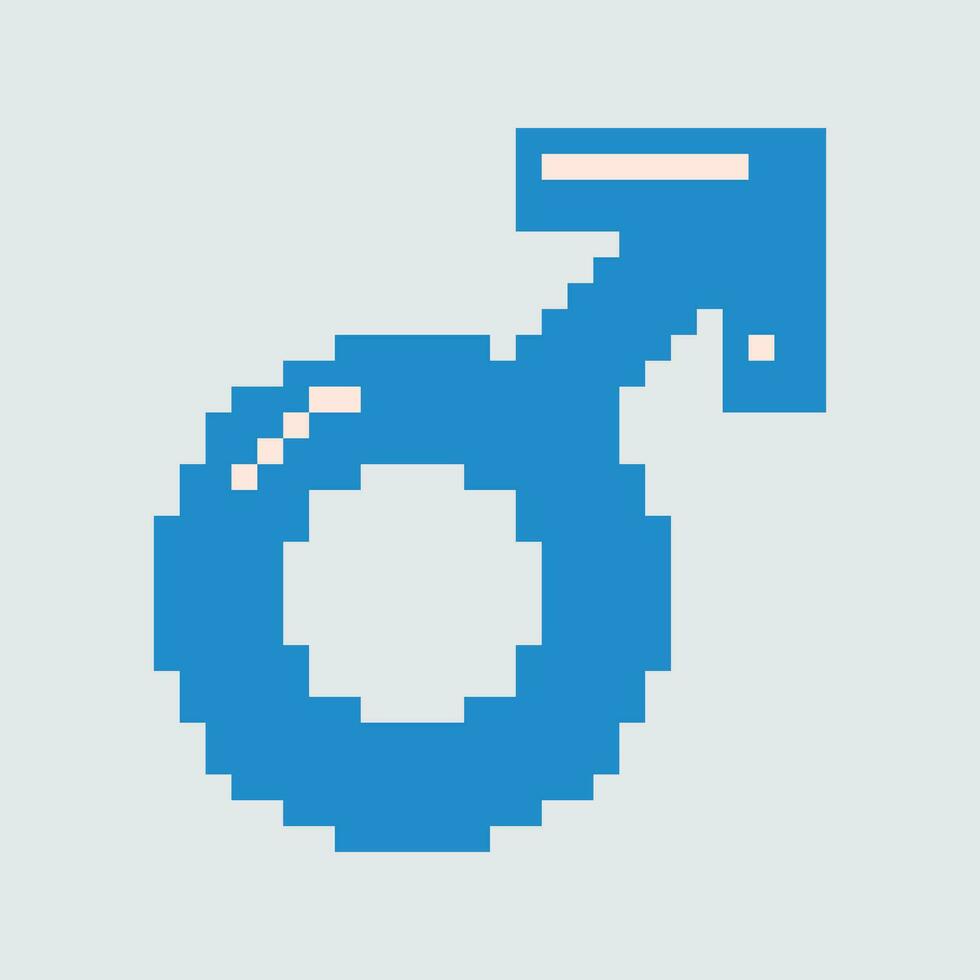 pixel Masculin symbole icône vecteur