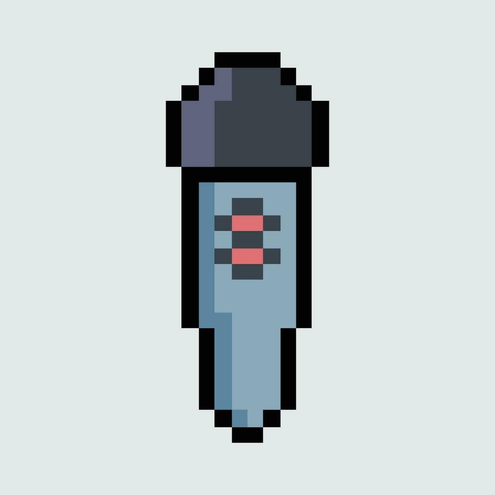 microphone pixel art vecteur illustration