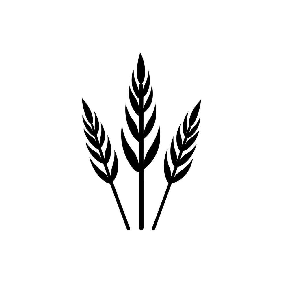blé champ icône isolé sur blanc Contexte vecteur