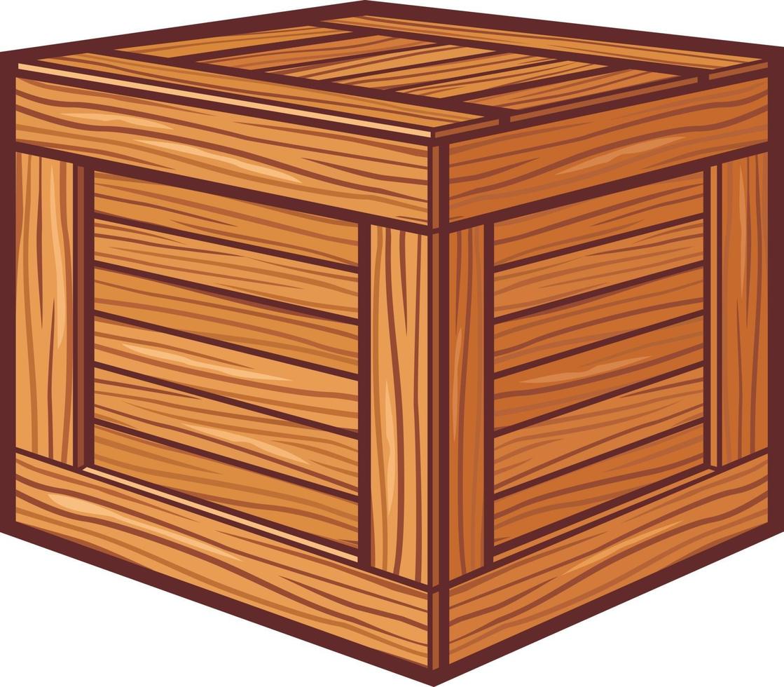 icône de boîte en bois vecteur