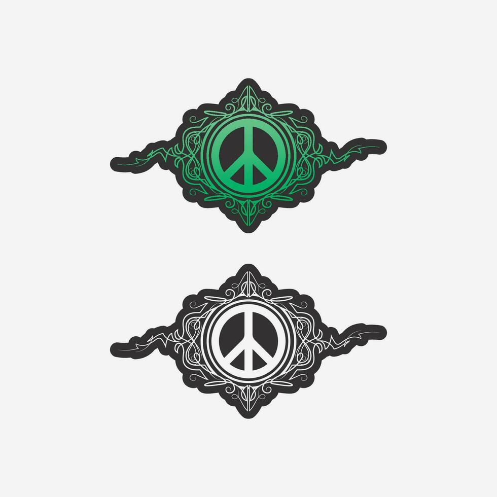 paix logo et conception vecteur illustration concept conception