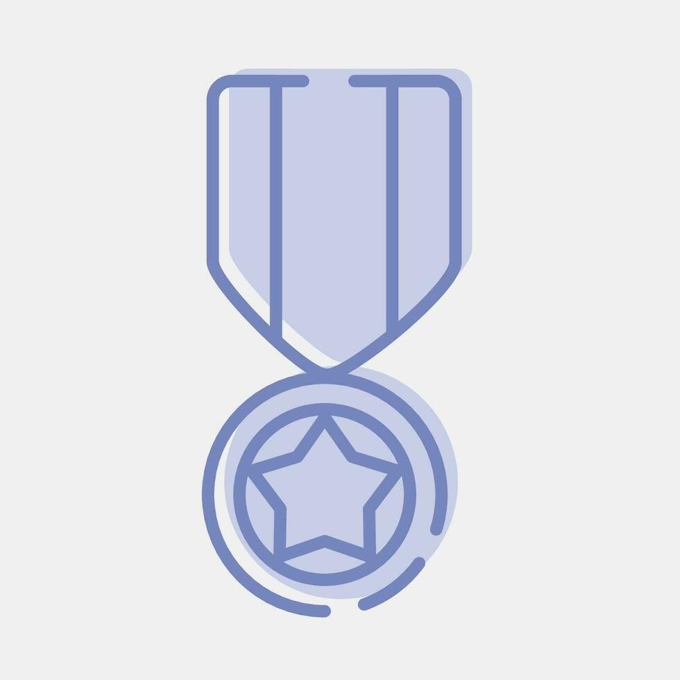 icône médaille. militaire éléments. Icônes dans deux Ton style. bien pour impressions, affiches, logo, infographies, etc. vecteur