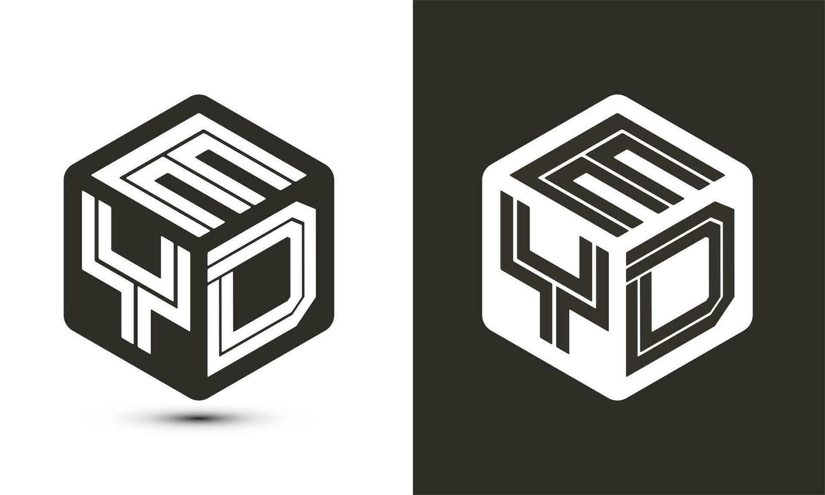 ayd lettre logo conception avec illustrateur cube logo, vecteur logo moderne alphabet Police de caractère chevauchement style.