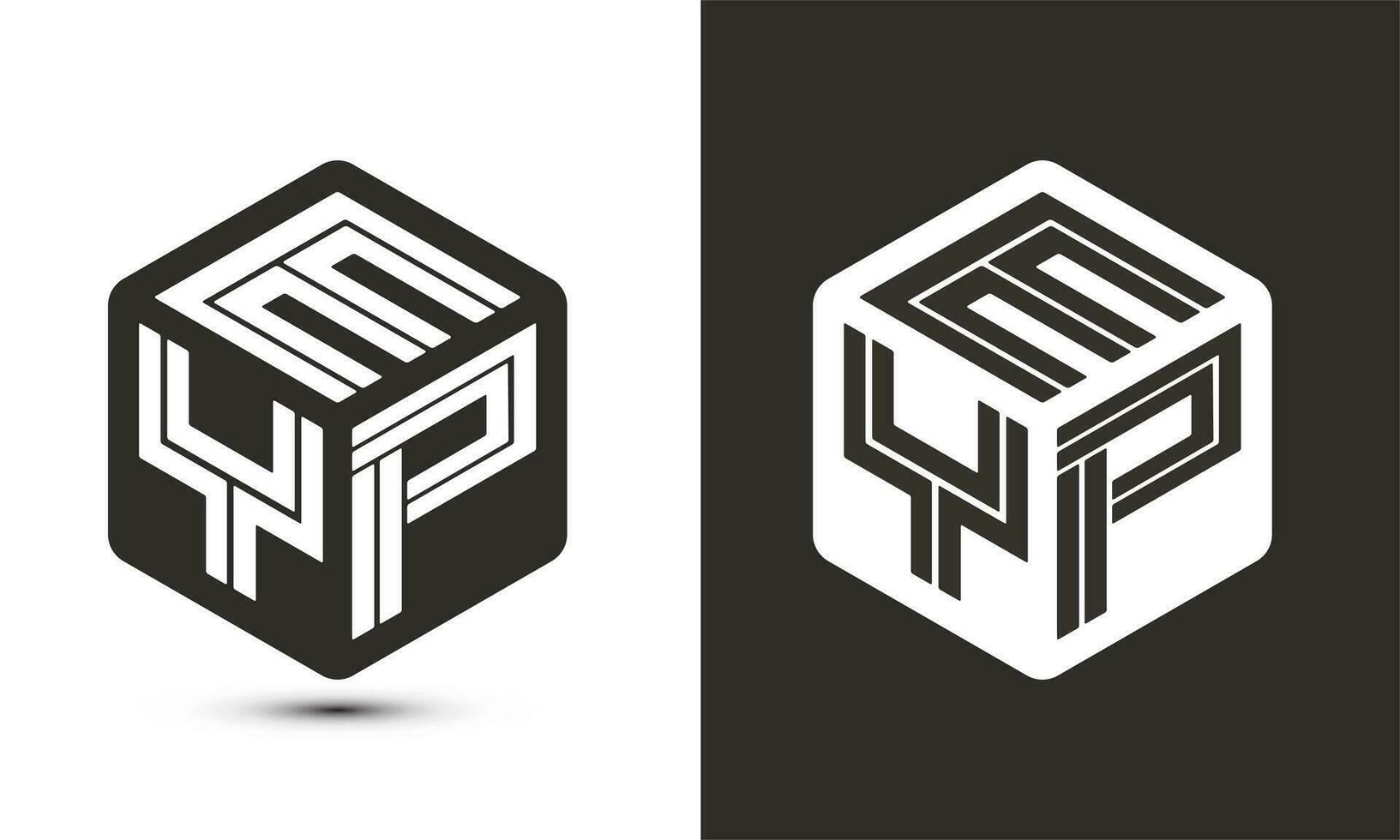 eyp lettre logo conception avec illustrateur cube logo, vecteur logo moderne alphabet Police de caractère chevauchement style.