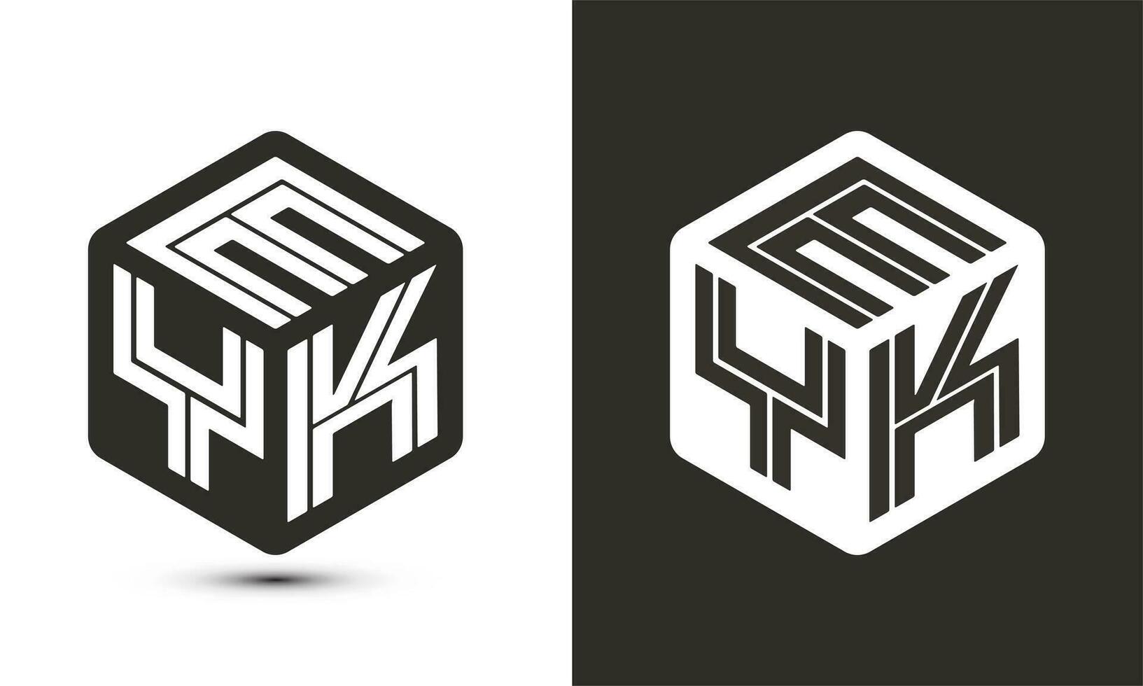 euh lettre logo conception avec illustrateur cube logo, vecteur logo moderne alphabet Police de caractère chevauchement style.