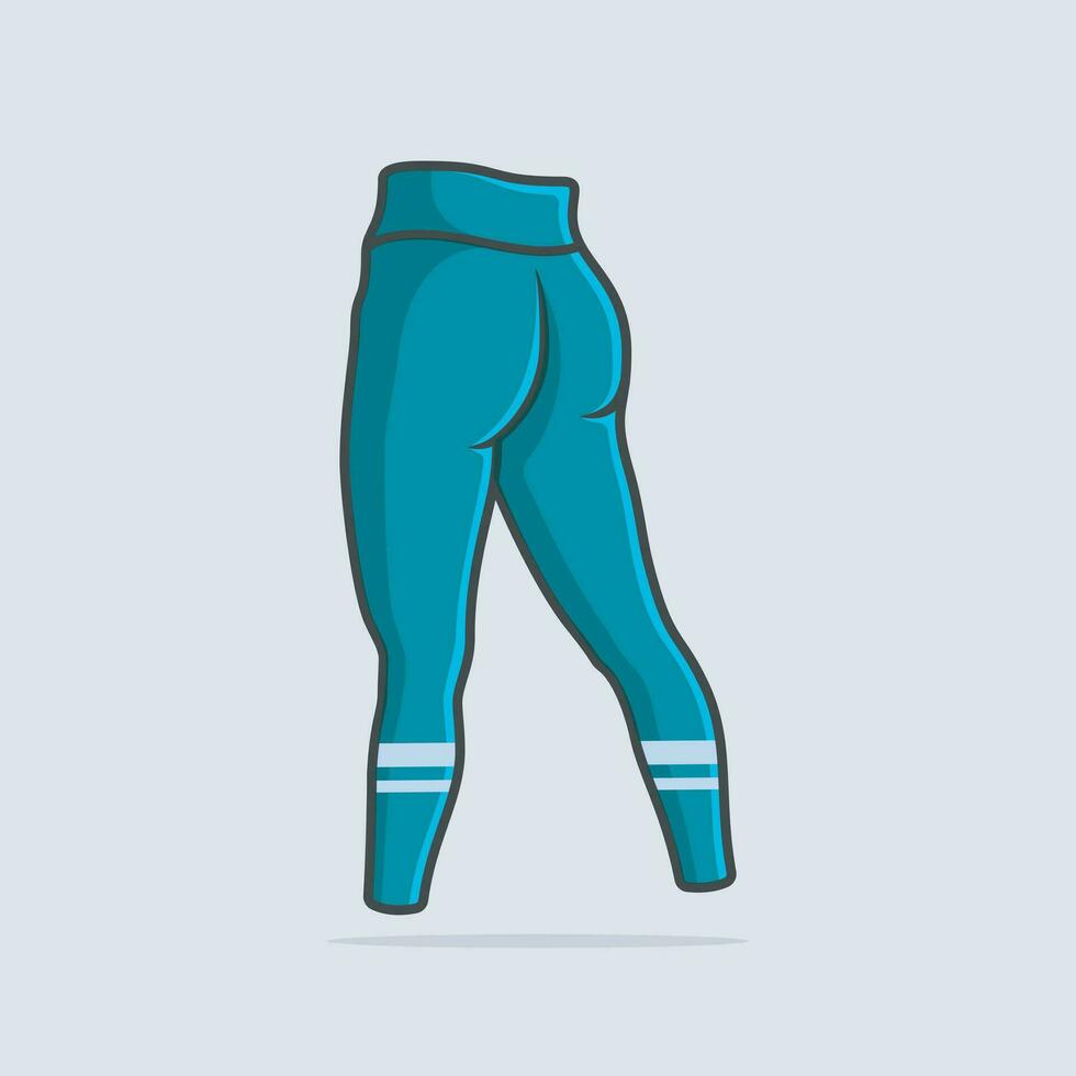 des sports jambe svelte formation haleter ou pantalon vecteur illustration. confortable pantalon haleter illustration