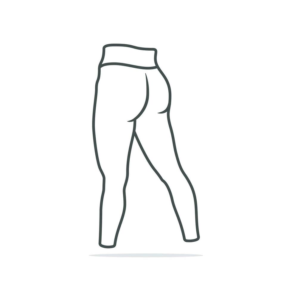 des sports jambe svelte formation haleter ou pantalon vecteur illustration. confortable pantalon haleter illustration