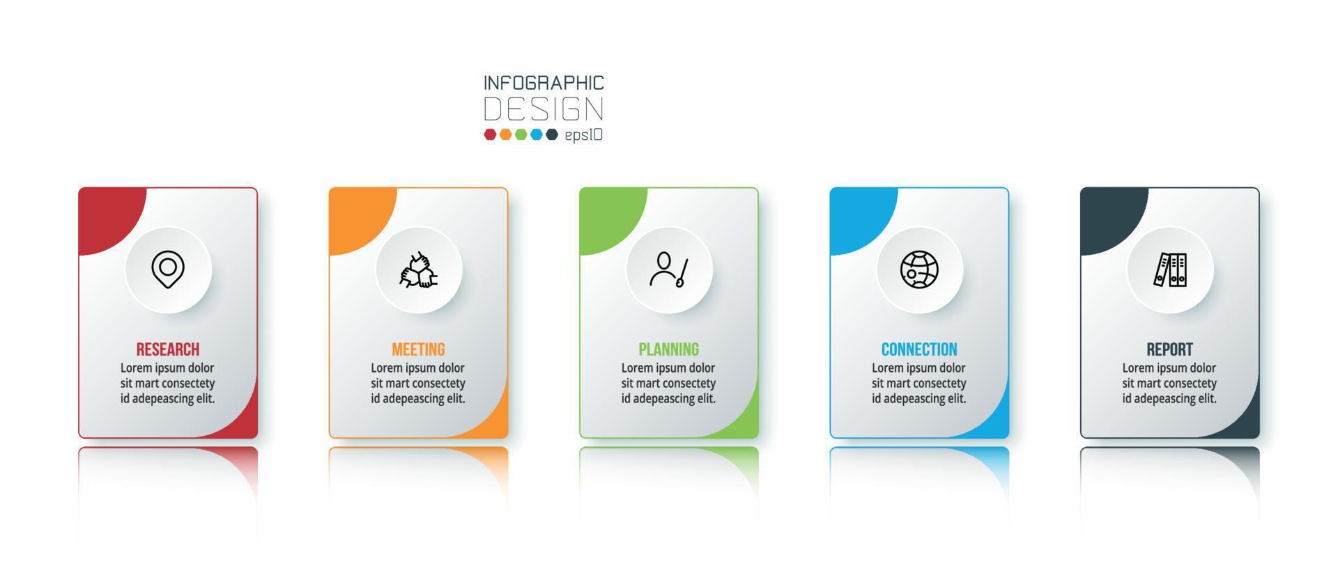 modèle d'infographie de concept d'entreprise avec option. vecteur