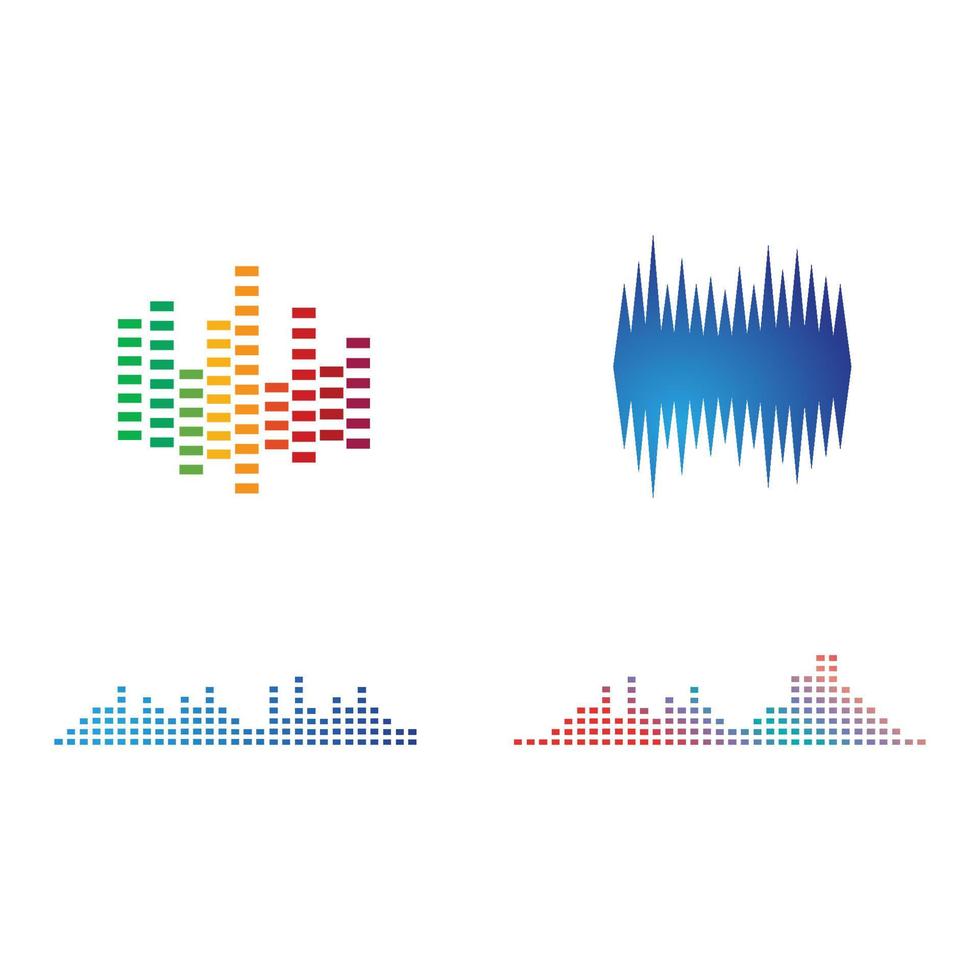 modèle de conception d'illustration vectorielle d'ondes sonores vecteur