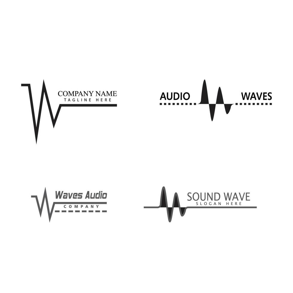 modèle de conception d'illustration vectorielle d'ondes sonores vecteur