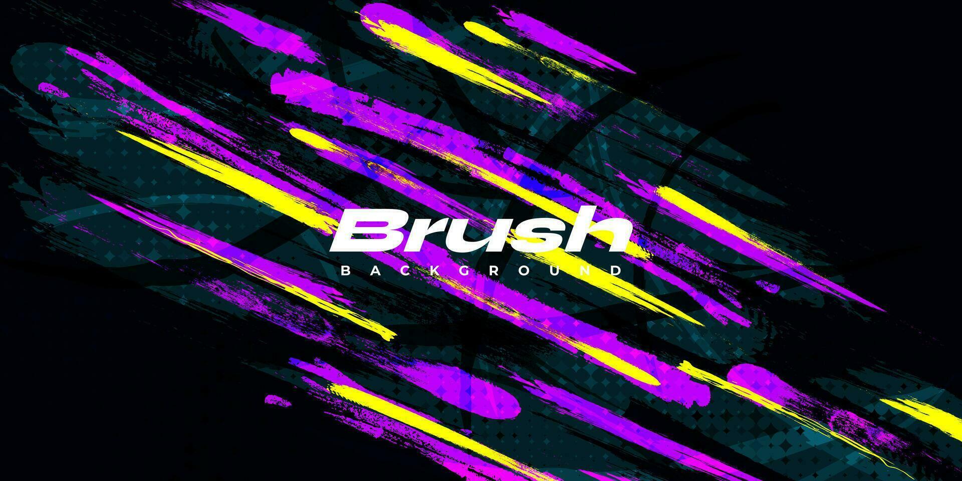 abstrait coloré brosse Contexte avec sportif style. grunge sport Contexte. rayure et texture éléments pour conception vecteur