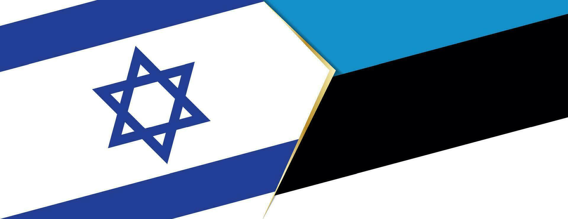 Israël et Estonie drapeaux, deux vecteur drapeaux.