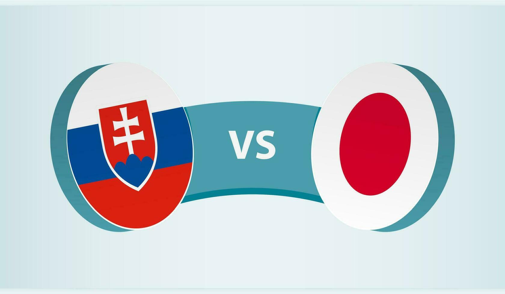 la slovaquie contre Japon, équipe des sports compétition concept. vecteur