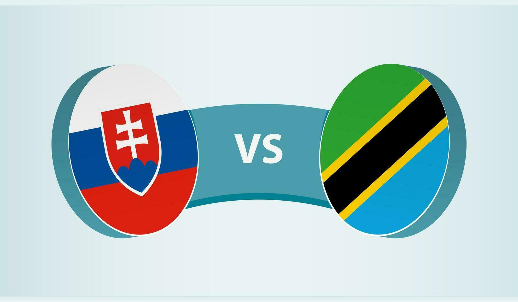 la slovaquie contre Tanzanie, équipe des sports compétition concept. vecteur