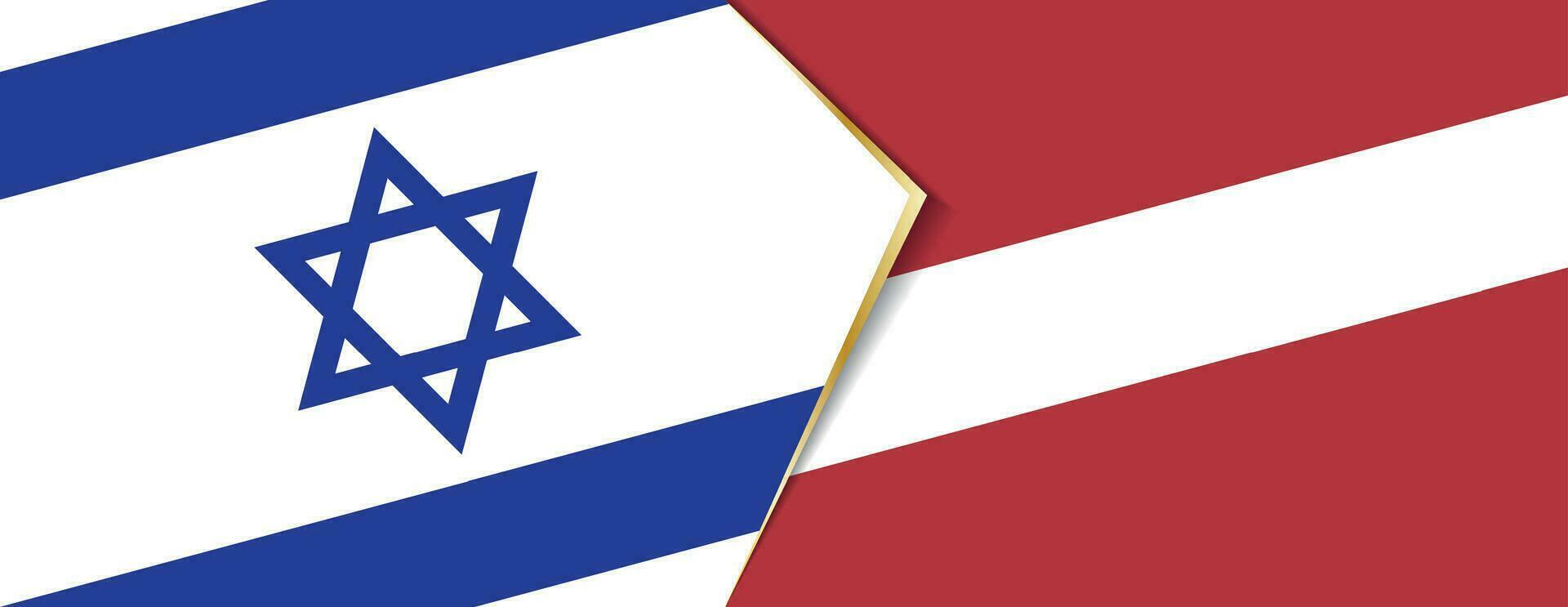 Israël et Lettonie drapeaux, deux vecteur drapeaux.