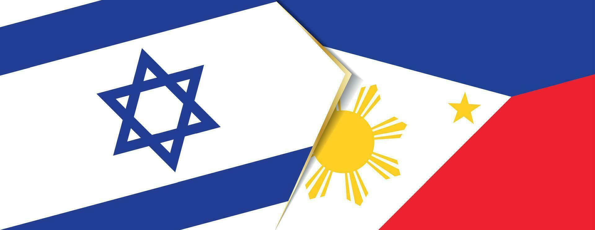 Israël et philippines drapeaux, deux vecteur drapeaux.