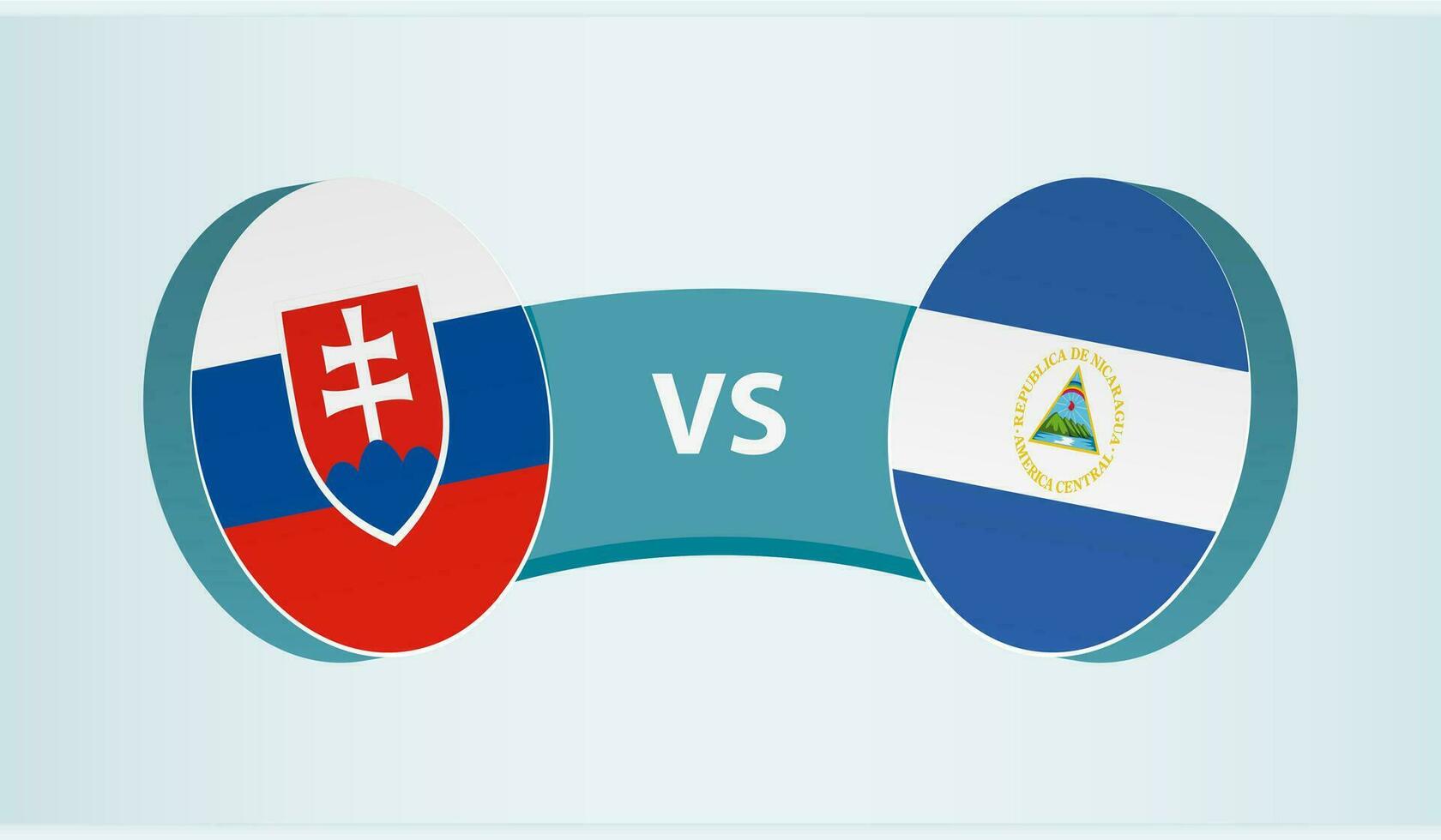 la slovaquie contre Nicaragua, équipe des sports compétition concept. vecteur