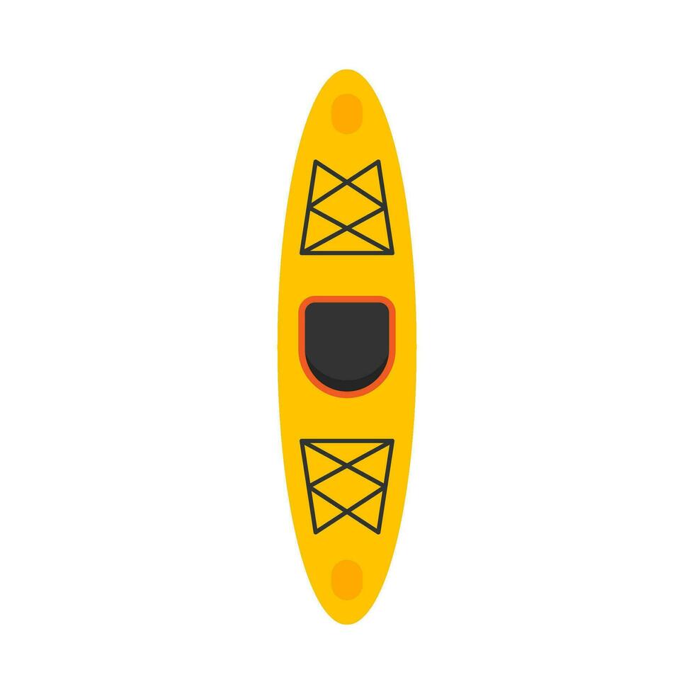 kayak bateau plat illustration vecteur