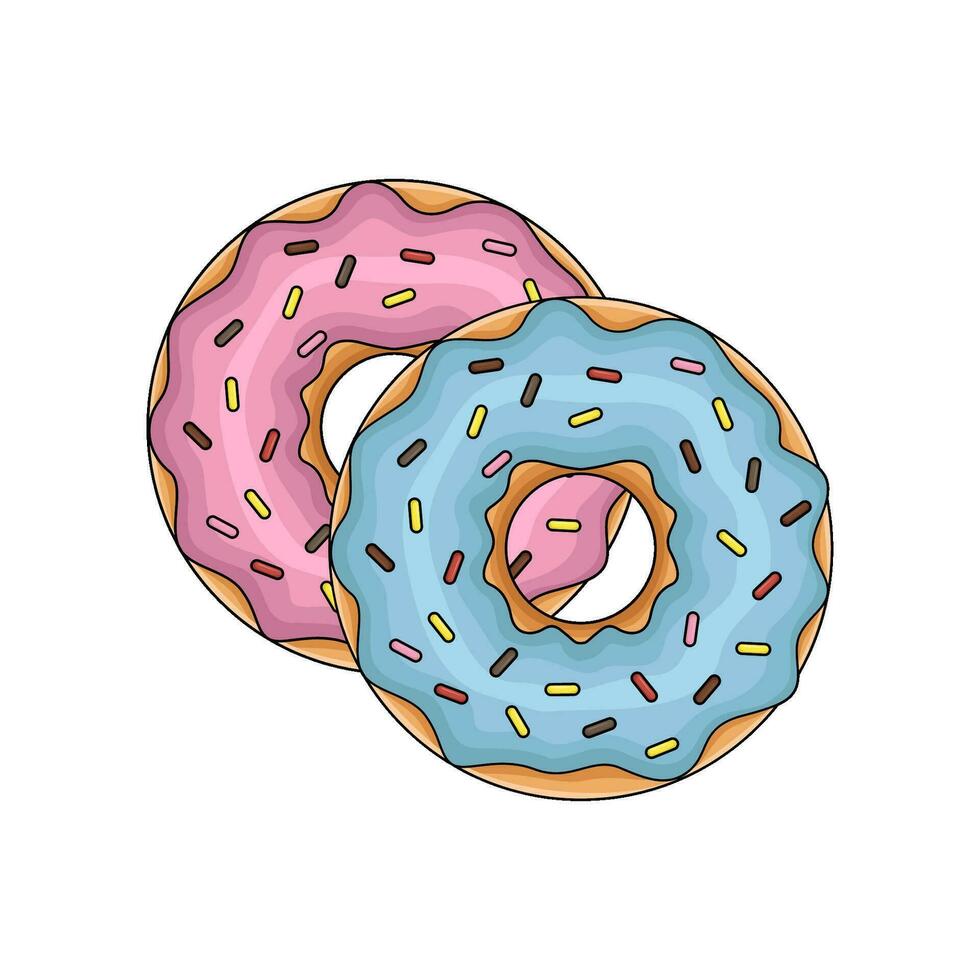 sucré Donut illustration vecteur