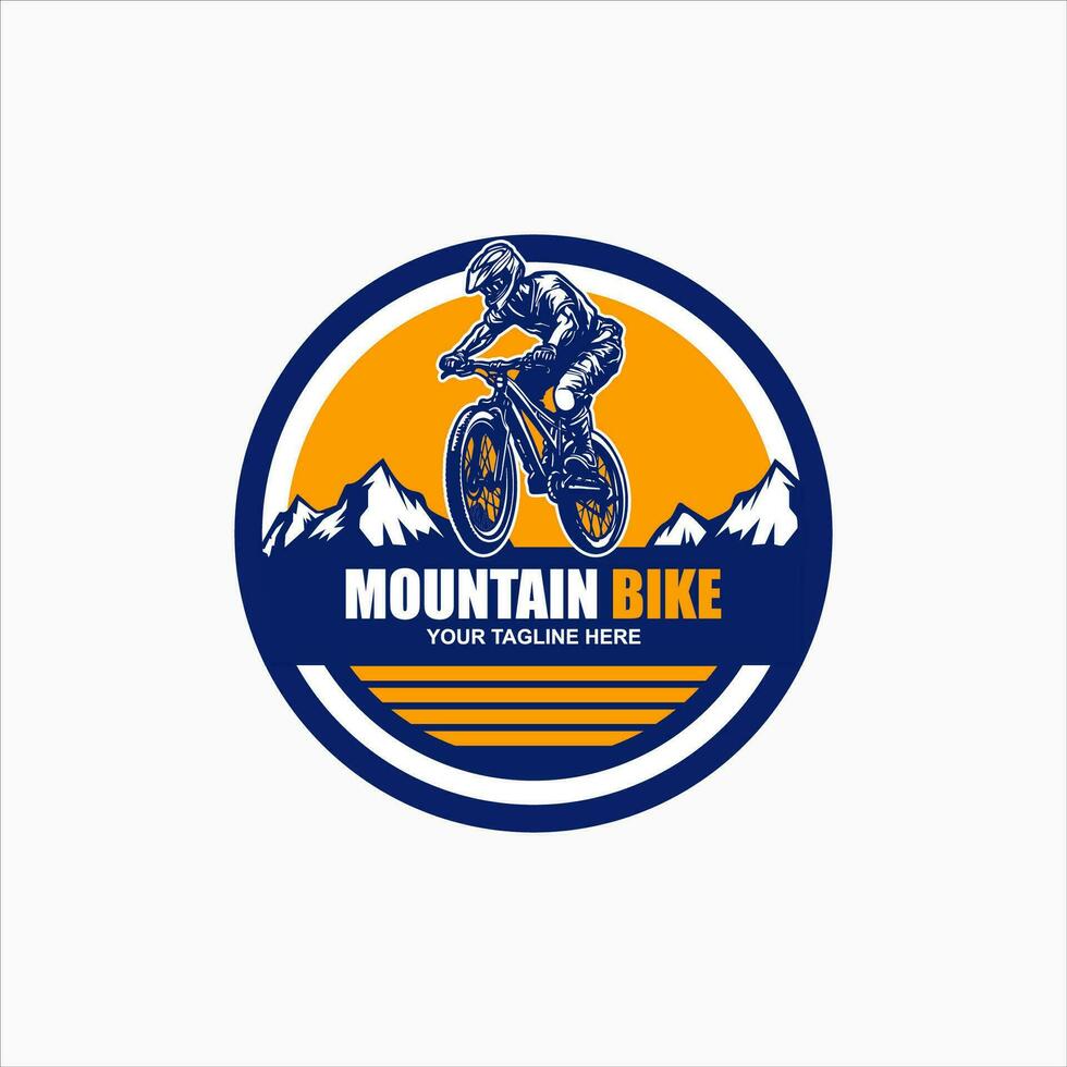 monter le logo vectoriel de vélo de montagne