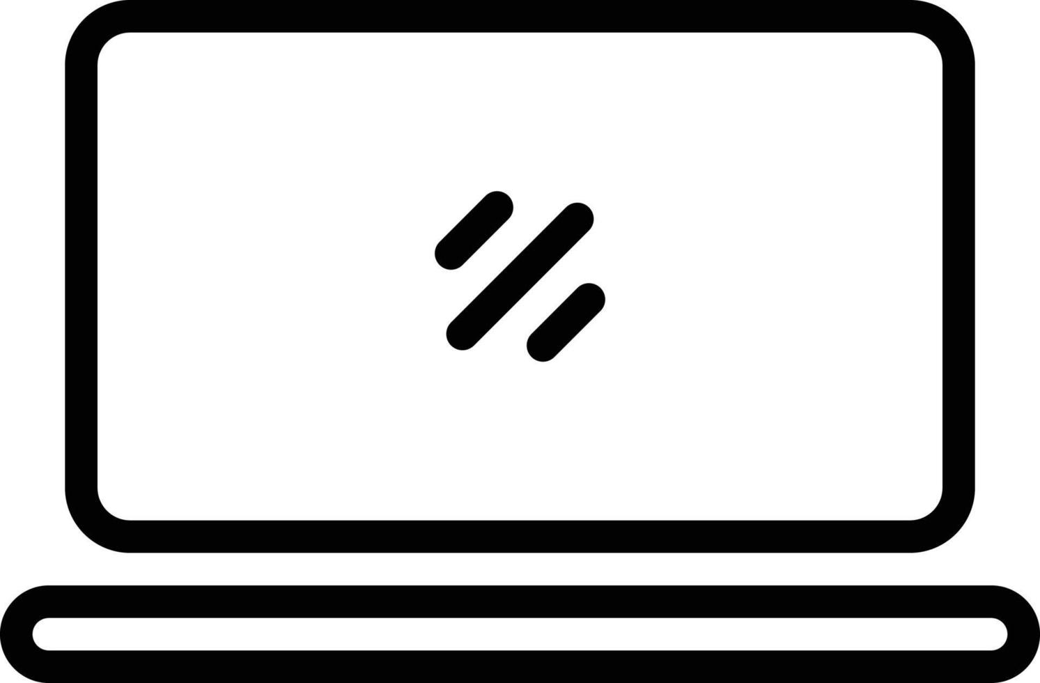 icône de ligne pour ordinateur vecteur