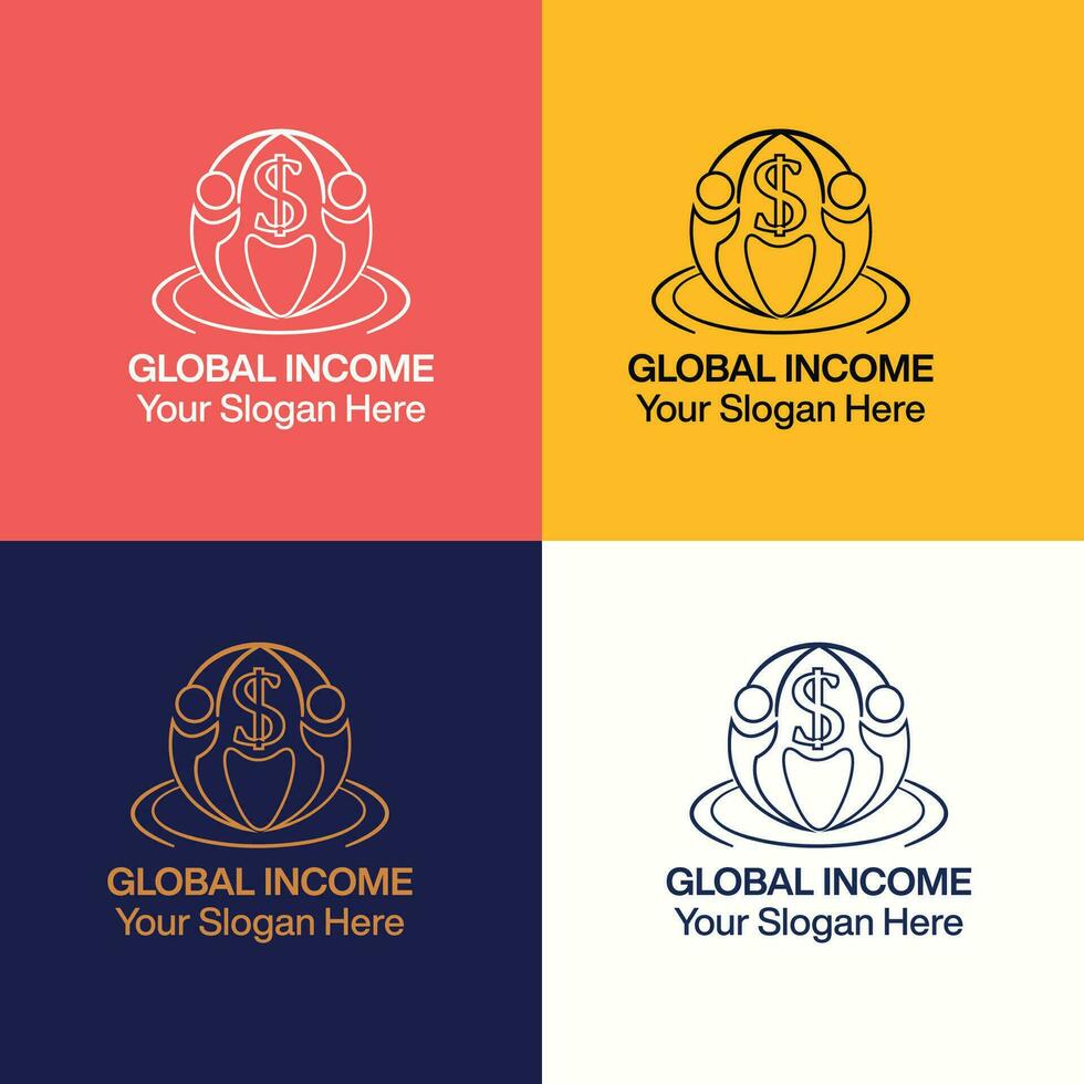 global le revenu logo vecteur