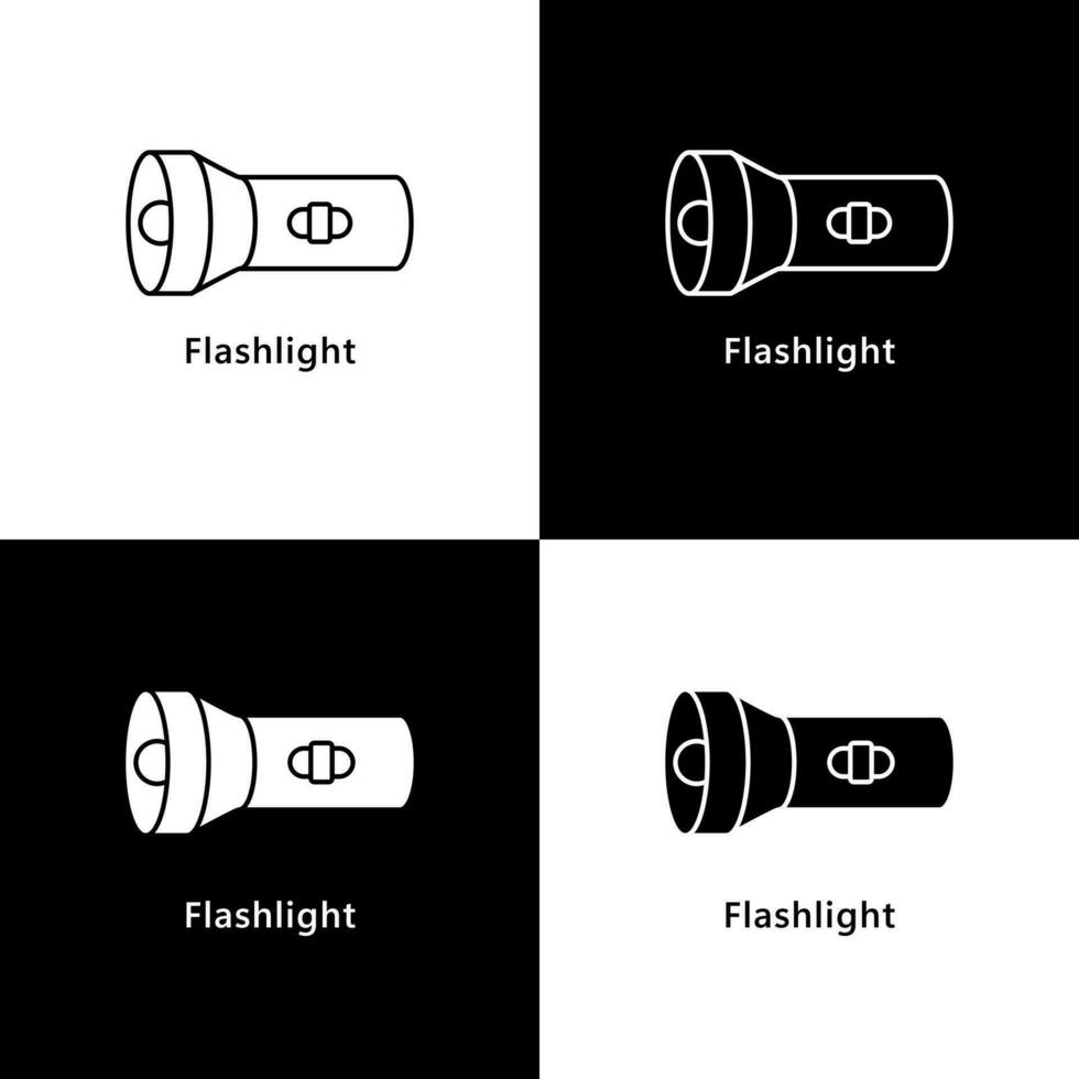 lampe de poche électrique logo vecteur icône